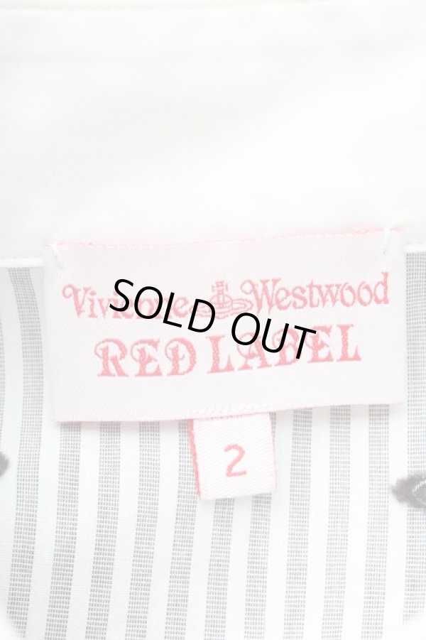 画像5: ヴィヴィアンウエストウッド 中古 / ストライプオーブシャツ 2 グレーｘ白  S-26-02-25-038-bl-AS-ZS (5)