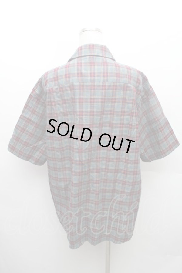 画像2: ヴィヴィアンウエストウッド MAN 中古 / チェック半袖シャツ 46 グレーｘ赤  S-26-02-25-040-to-AS-ZS (2)