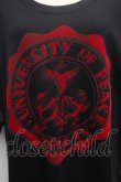 画像3: ANGLOMANIA 中古 / "UNIVERSITY OF PEACE" Tシャツ M 黒ｘ赤  S-26-02-25-041-ts-HR-ZS (3)