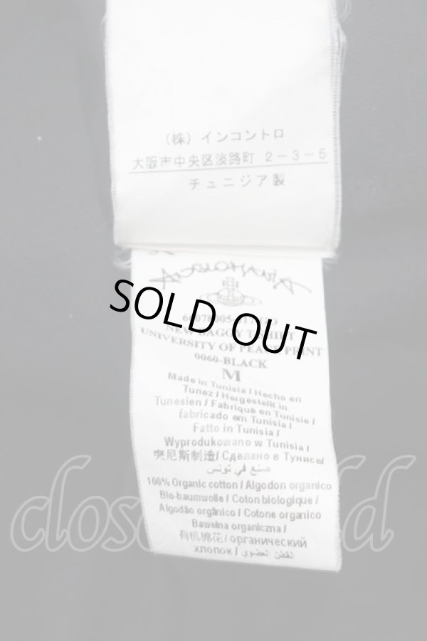 画像5: ANGLOMANIA 中古 / "UNIVERSITY OF PEACE" Tシャツ M 黒ｘ赤  S-26-02-25-041-ts-HR-ZS (5)