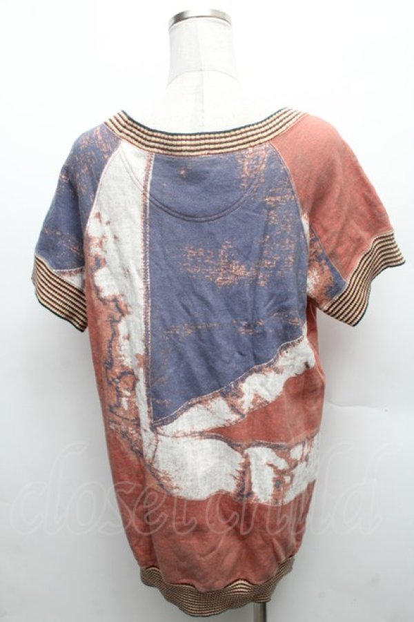 画像2: ヴィヴィアンウエストウッド 中古 / ユニオンジャック半袖スウェット 2 赤ｘ青  S-26-02-25-044-to-AS-ZS (2)