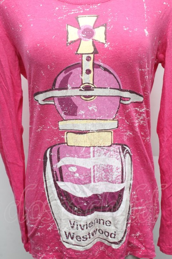 画像3: ヴィヴィアンウエストウッド 中古 / ブドワールプリントTシャツ 2 ピンク  S-26-02-25-046-to-AS-ZS (3)