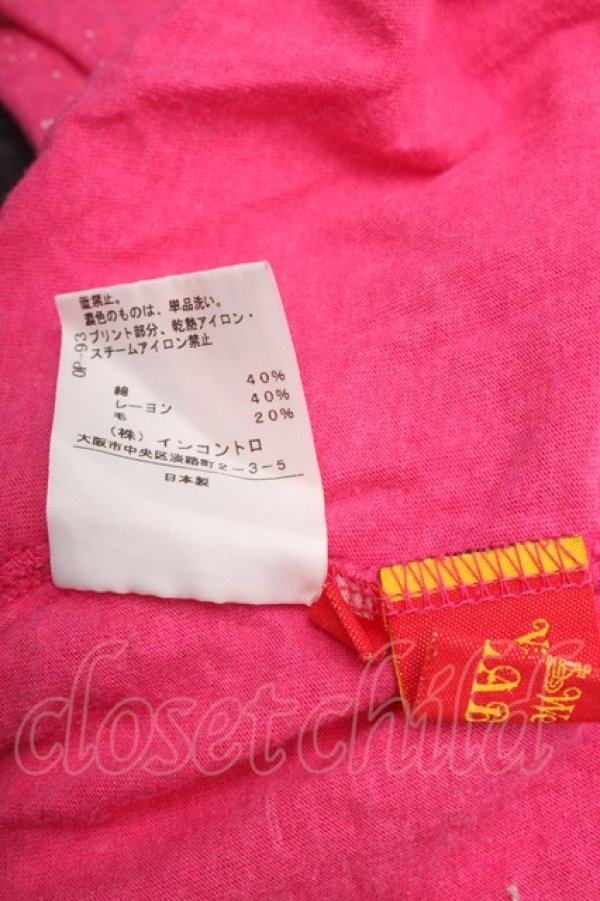 画像4: ヴィヴィアンウエストウッド 中古 / ブドワールプリントTシャツ 2 ピンク  S-26-02-25-046-to-AS-ZS (4)