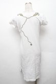 画像2: ANGLOMANIA 中古 / ネックレスプリントカットソーワンピース M 白  S-26-02-25-048-op-AS-ZS (2)