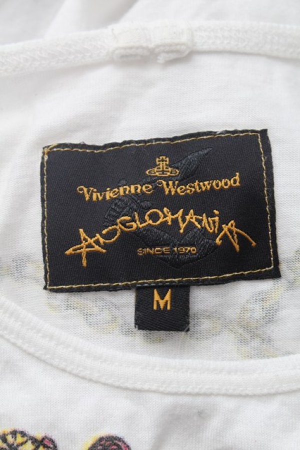 画像7: ANGLOMANIA 中古 / ネックレスプリントカットソーワンピース M 白  S-26-02-25-048-op-AS-ZS (7)