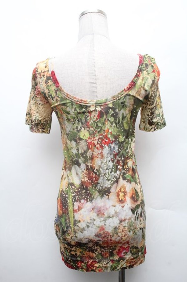 画像2: ヴィヴィアンウエストウッド 中古 / 総柄レーヨントップス XS マルチ  S-26-02-25-051-to-AS-ZS (2)