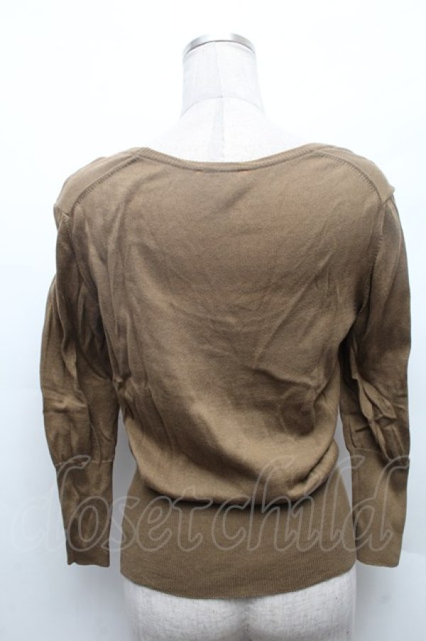 画像2: ヴィヴィアンウエストウッド 中古 / TOP/カラーオーブ刺繍ラウンドネックニット M カーキ  S-26-02-25-053-to-AS-ZS (2)