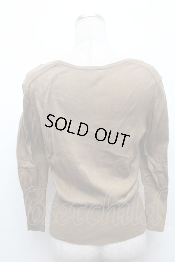 画像2: ヴィヴィアンウエストウッド 中古 / TOP/カラーオーブ刺繍ラウンドネックニット M カーキ  S-26-02-25-053-to-AS-ZS (2)