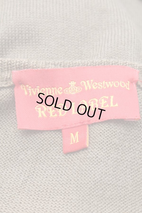 画像4: ヴィヴィアンウエストウッド 中古 / TOP/カラーオーブ刺繍ラウンドネックニット M カーキ  S-26-02-25-053-to-AS-ZS (4)