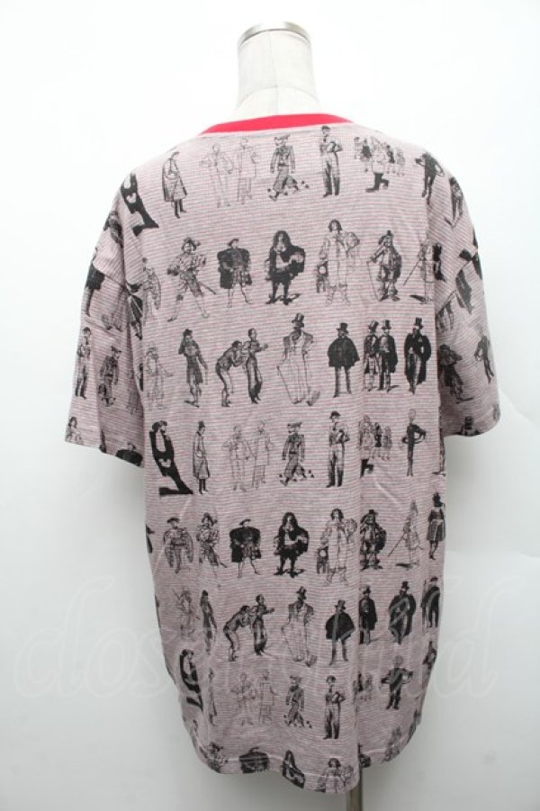 画像2: ヴィヴィアンウエストウッド 中古 / EVOLUTION OF MAN Tシャツ  グレーｘ赤  S-26-02-25-054-ts-AS-ZS (2)