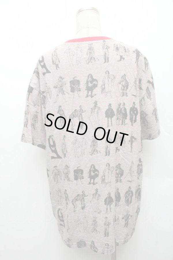 画像2: ヴィヴィアンウエストウッド 中古 / EVOLUTION OF MAN Tシャツ  グレーｘ赤  S-26-02-25-054-ts-AS-ZS (2)