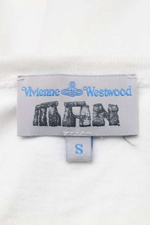 画像4: ヴィヴィアンウエストウッド MAN 中古 / プリントTシャツ S 白  S-26-02-25-055-ts-AS-ZS (4)