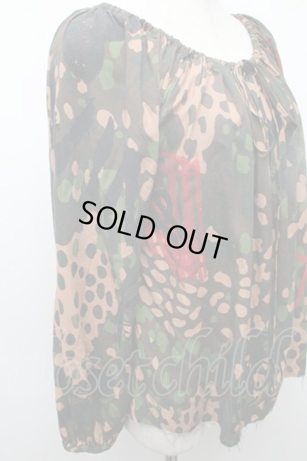 画像3: ヴィヴィアンウエストウッド 中古 / カモフラージュ柄シャーリングカットソー 36 マルチ  S-26-02-25-057-to-HR-ZS (3)