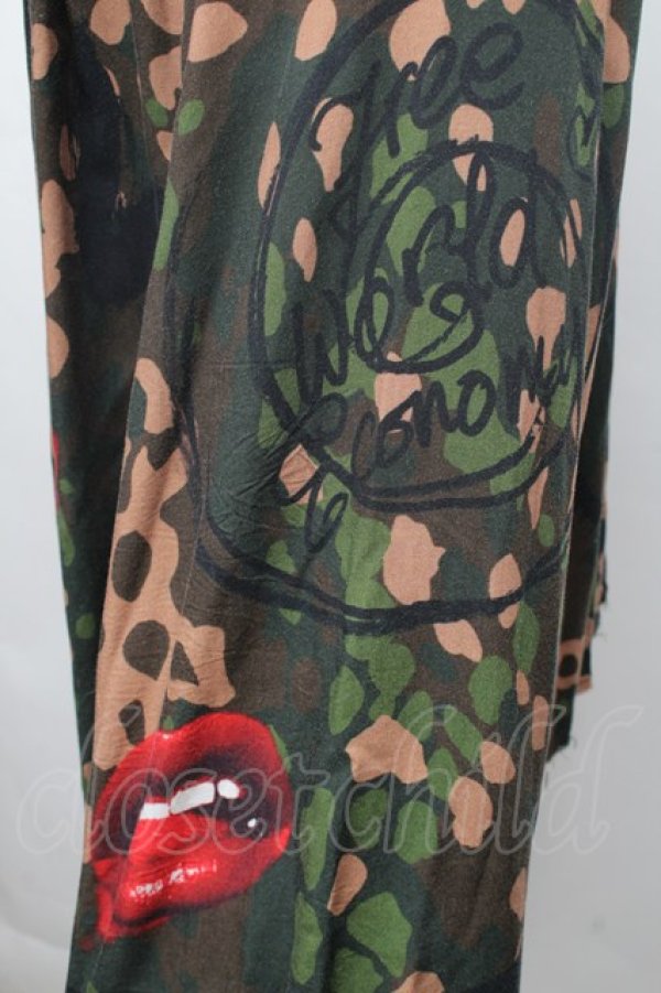 画像4: ヴィヴィアンウエストウッド 中古 / カモフラージュ柄シャーリングカットソー 36 マルチ  S-26-02-25-057-to-HR-ZS (4)