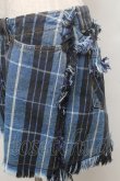 画像5: ANGLOMANIA 中古 / チェックデニムスカート 29 ブルー  S-26-02-25-062-sk-AS-ZS (5)