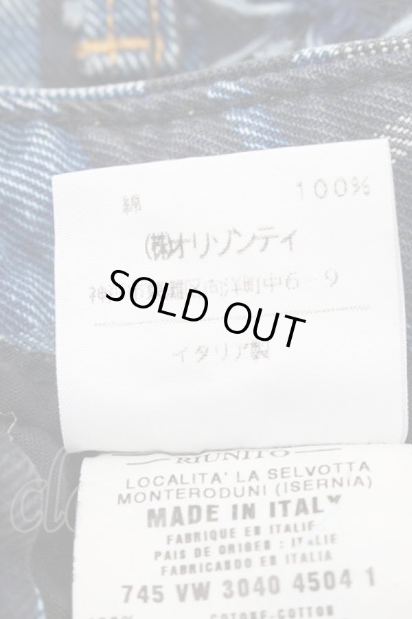 画像7: ANGLOMANIA 中古 / チェックデニムスカート 29 ブルー  S-26-02-25-062-sk-AS-ZS (7)