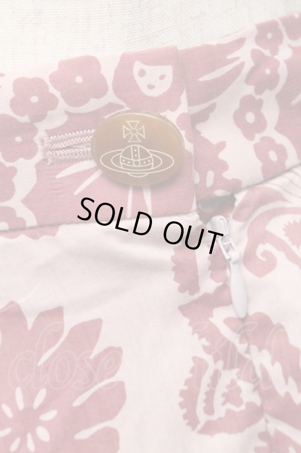 画像3: ヴィヴィアンウエストウッド 中古 / パニエスカート 1 ピンクｘワイン  S-26-02-25-066-sk-AS-ZS (3)