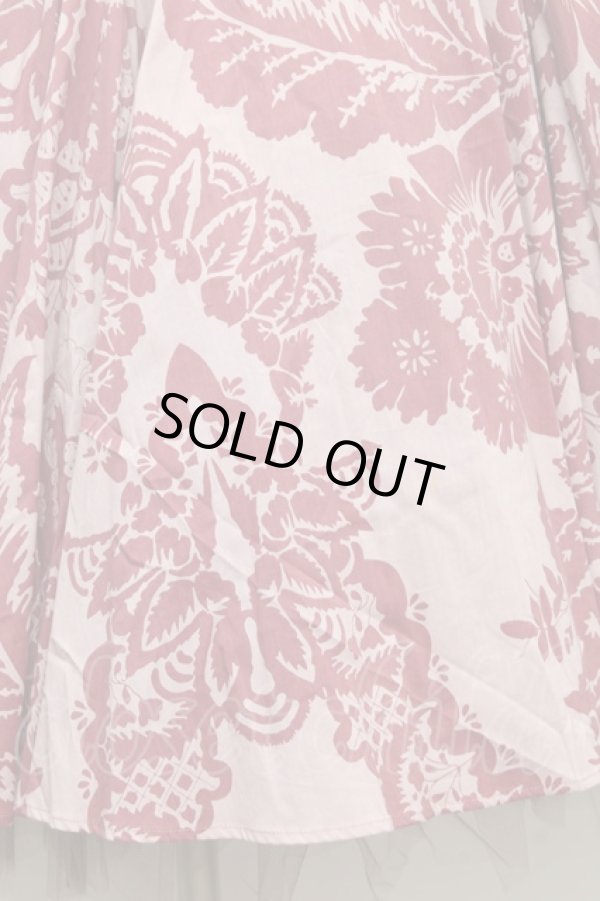 画像4: ヴィヴィアンウエストウッド 中古 / パニエスカート 1 ピンクｘワイン  S-26-02-25-066-sk-AS-ZS (4)