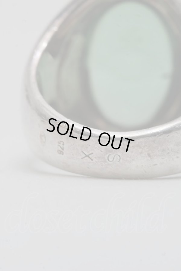 画像4: ヴィヴィアンウエストウッド 中古 / カボションリング XS シルバーｘグリーン  S-26-02-25-023-rg-AS-ZS (4)