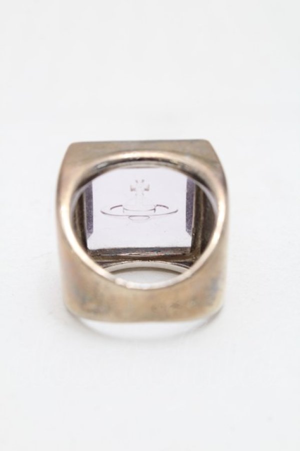 画像4: ヴィヴィアンウエストウッド 中古 / スクエアオーブリング XS シルバーｘ紫  S-26-02-25-024-rg-AS-ZS (4)