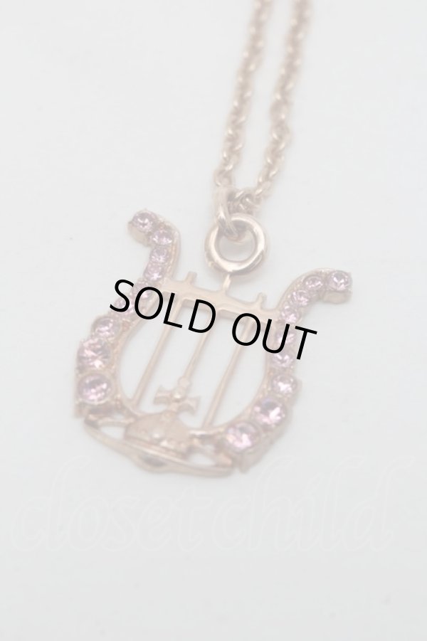 画像2: ヴィヴィアンウエストウッド 中古 / ハープネックレス  ピンクゴールド  S-26-02-25-025-nl-AS-ZS (2)