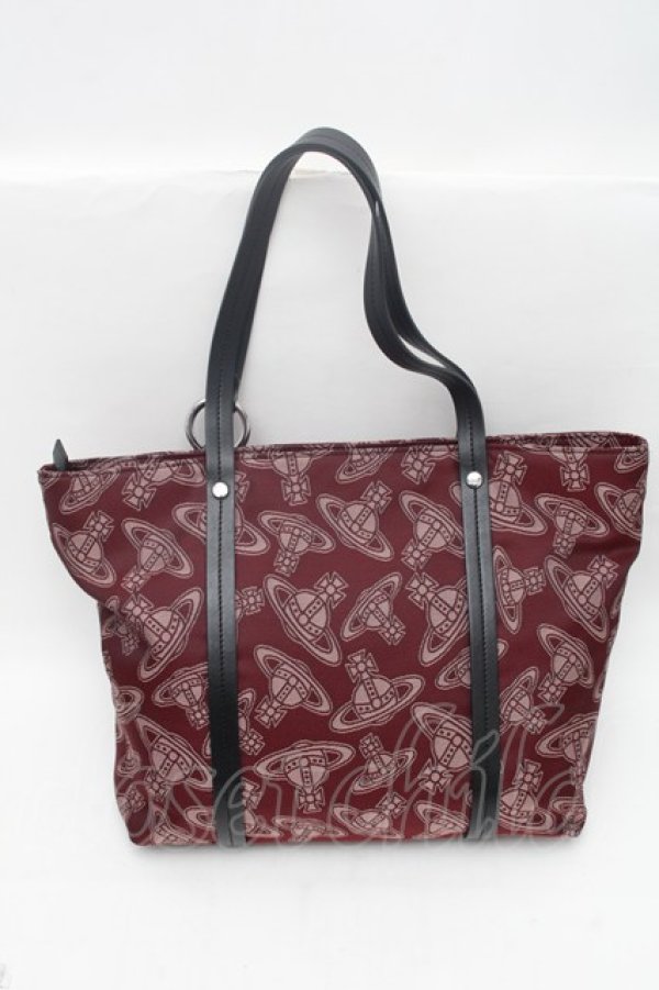 画像2: ヴィヴィアンウエストウッド 中古 / NEW SHOPPER トートバッグ  ワイン  S-26-02-25-031-ba-AS-ZS (2)