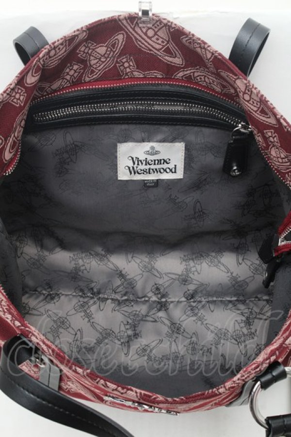 画像5: ヴィヴィアンウエストウッド 中古 / NEW SHOPPER トートバッグ  ワイン  S-26-02-25-031-ba-AS-ZS (5)