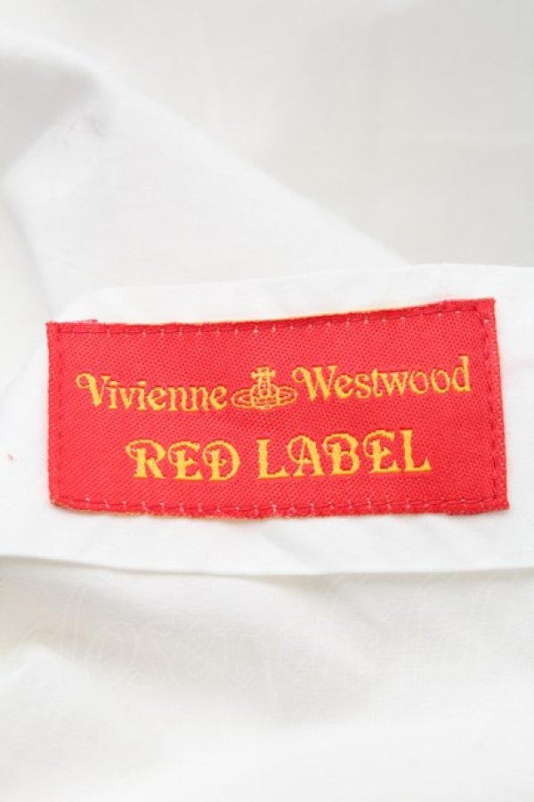 画像4: ヴィヴィアンウエストウッド 中古 / オーブ刺繍高襟ブラウス  I 白  S-26-03-08-002-bl-AS-ZS (4)