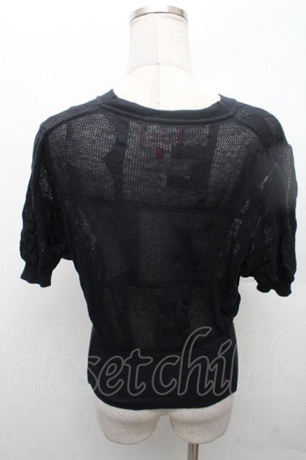 画像2: ヴィヴィアンウエストウッド 中古 / 透カシ網半袖ニット  黒  S-26-03-08-020-to-HR-ZS (2)