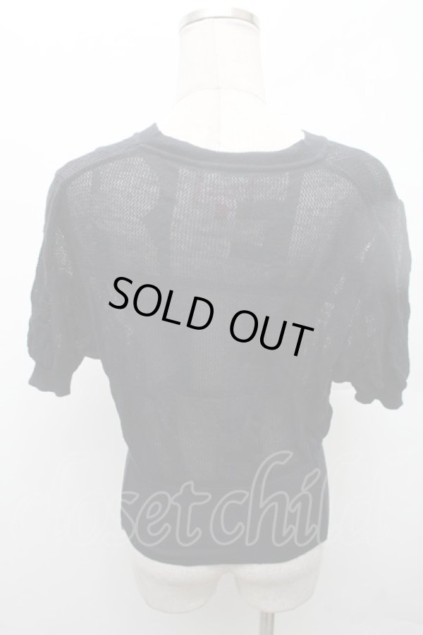 画像2: ヴィヴィアンウエストウッド 中古 / 透カシ網半袖ニット  黒  S-26-03-08-020-to-HR-ZS (2)