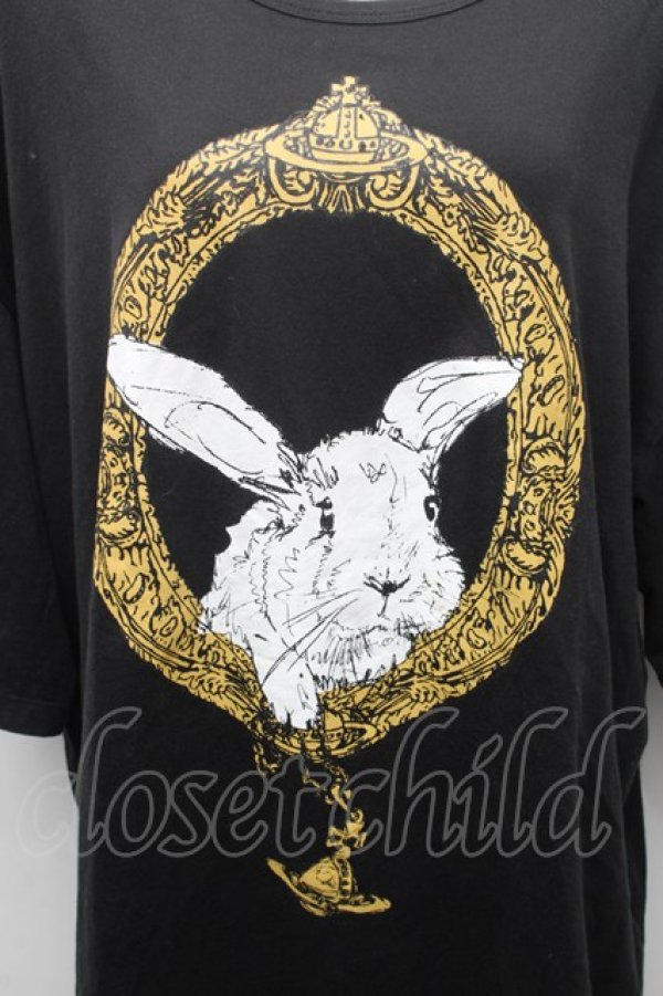 画像3: ヴィヴィアンウエストウッド 中古 / ラビットフレームTシャツ  黒  S-26-03-08-022-to-AS-ZS (3)