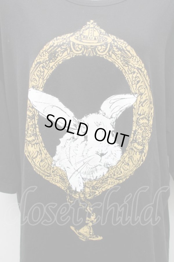 画像3: ヴィヴィアンウエストウッド 中古 / ラビットフレームTシャツ  黒  S-26-03-08-022-to-AS-ZS (3)