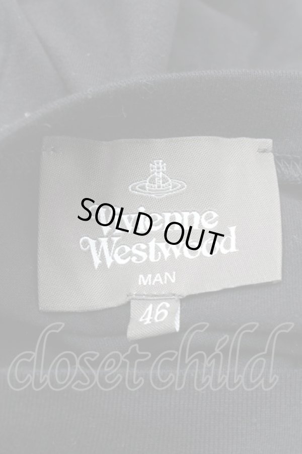 画像4: ヴィヴィアンウエストウッド MAN 中古 / NOUGHTS AND CROSSES MANリラックスTシャツ 46 黒  S-26-03-08-027-ts-AS-ZS (4)