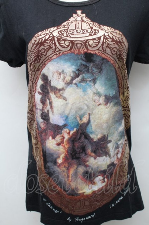 画像3: ヴィヴィアンウエストウッド 中古 / プッティ額縁 Tシャツ  黒  S-26-03-08-029-ts-AS-ZS (3)