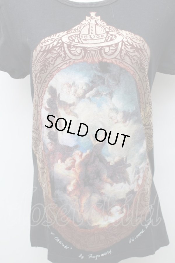 画像3: ヴィヴィアンウエストウッド 中古 / プッティ額縁 Tシャツ  黒  S-26-03-08-029-ts-AS-ZH (3)