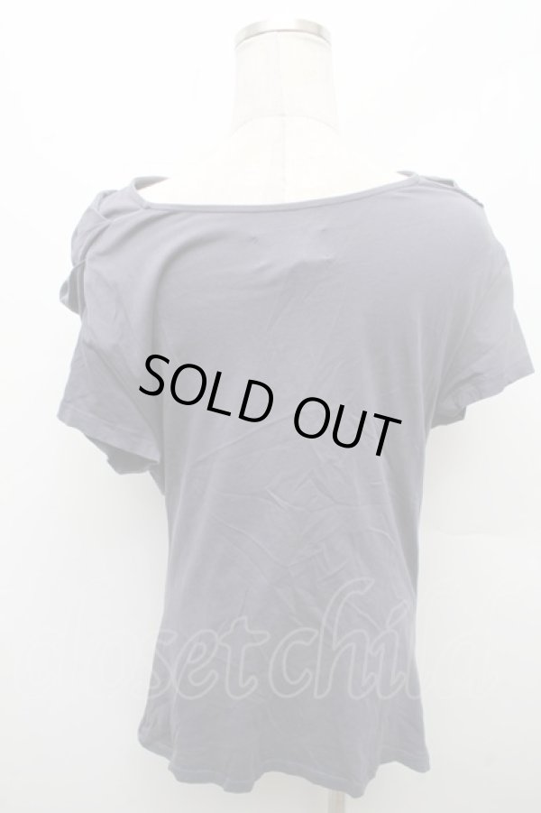 画像2: ヴィヴィアンウエストウッド 中古 / 刺繍ドルマン風Tシャツ L ブルー  S-26-03-08-030-bl-HR-ZS (2)