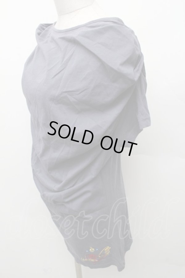 画像3: ヴィヴィアンウエストウッド 中古 / 刺繍ドルマン風Tシャツ L ブルー  S-26-03-08-030-bl-HR-ZS (3)