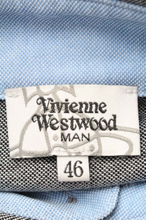画像4: ヴィヴィアンウエストウッド MAN 中古 / オーブ刺繍ポロシャツ 46 グレー  S-26-03-08-033-ts-HR-ZS (4)