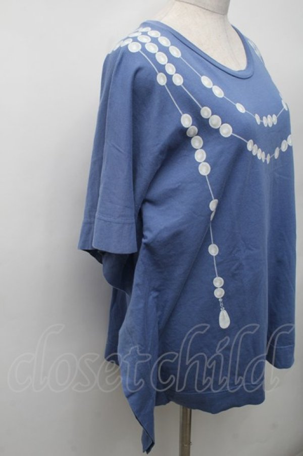 画像3: ヴィヴィアンウエストウッド 中古 / ネックレスプリントTシャツ  ブルー  S-26-03-08-034-to-AS-ZS (3)