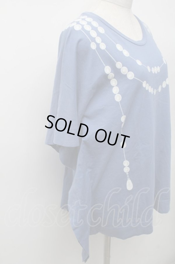 画像3: ヴィヴィアンウエストウッド 中古 / ネックレスプリントTシャツ  ブルー  S-26-03-08-034-to-AS-ZS (3)