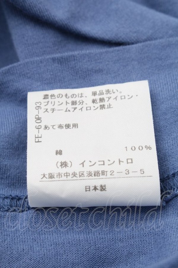 画像4: ヴィヴィアンウエストウッド 中古 / ネックレスプリントTシャツ  ブルー  S-26-03-08-034-to-AS-ZS (4)