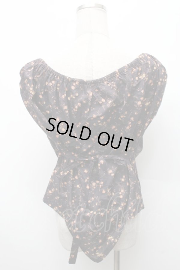 画像2: ANGLOMANIA 中古 / オフショルブラウス  黒  S-26-03-08-037-bl-AS-ZS (2)