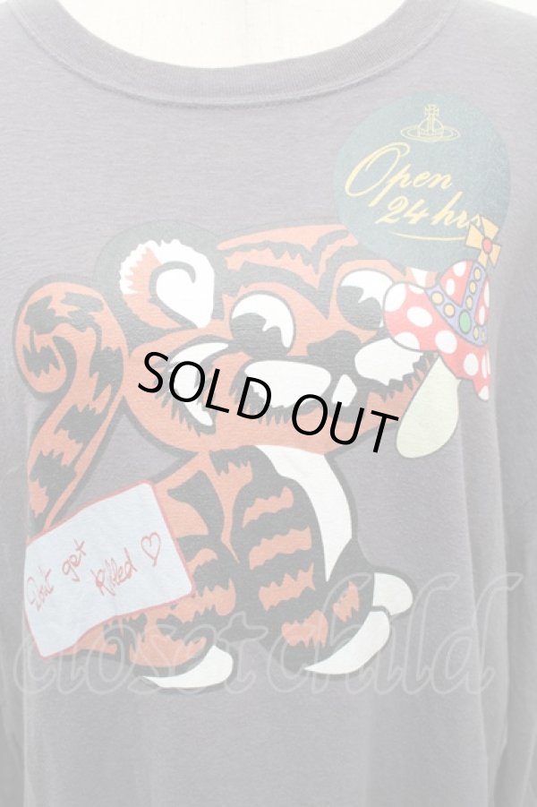 画像3: ヴィヴィアンウエストウッド 中古 / TS/タイガープリントTシャツ 00 グレー  S-26-03-08-039-ts-AS-ZS (3)