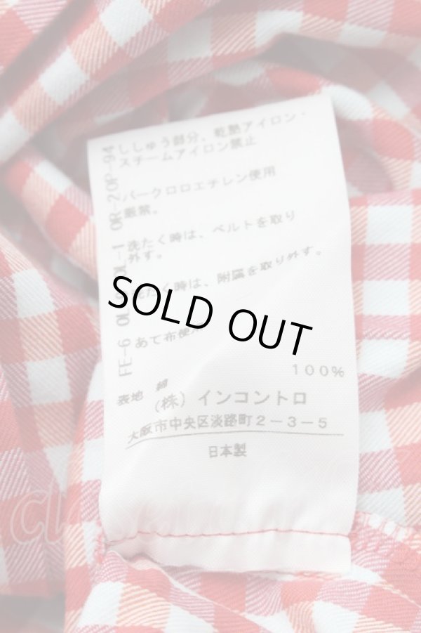 画像6: ヴィヴィアンウエストウッド 中古 / ギンガムチェックシャツワンピース 2 赤ｘ白  S-26-03-08-042-op-AS-ZS (6)