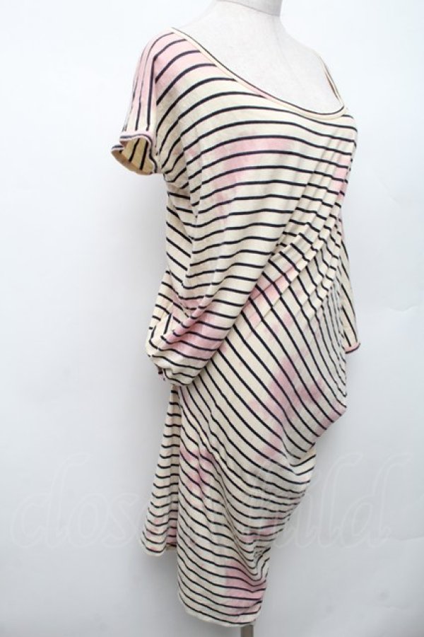 画像3: ヴィヴィアンウエストウッド 中古 / ワインステインボーダーカットソー M オフ  S-26-03-08-043-to-AS-ZS (3)