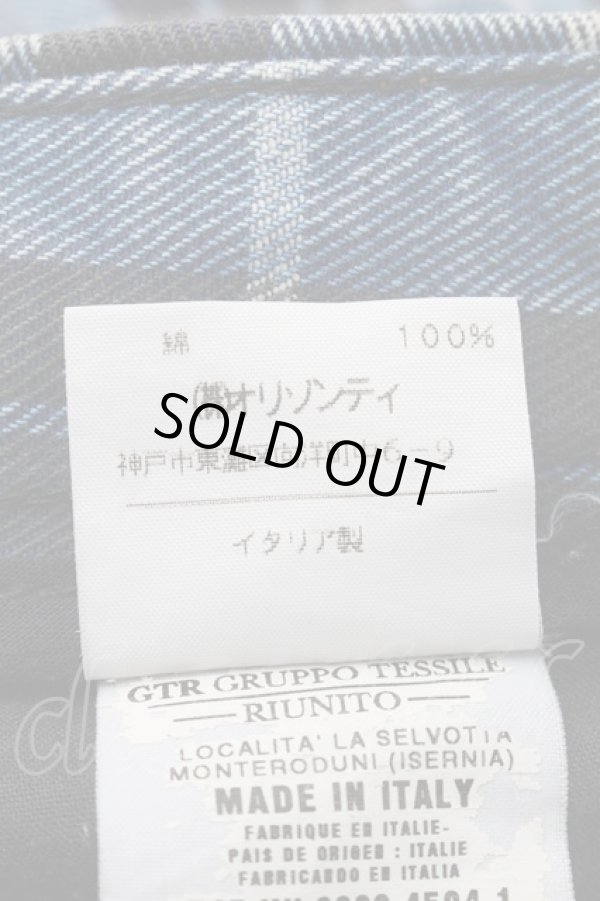 画像4: ANGLOMANIA 中古 / チェックデニムパンツ  青  S-26-03-08-045-pa-AS-ZS (4)