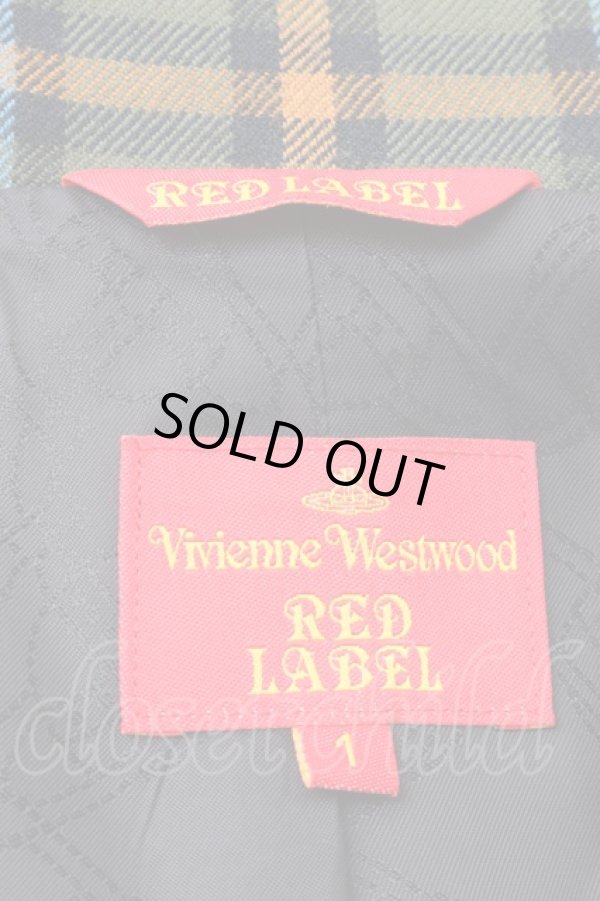 画像4: ヴィヴィアンウエストウッド 中古 / タータンチェックラブジャケット 1 グリーンｘ紺  S-26-03-08-047-jc-AS-ZS (4)