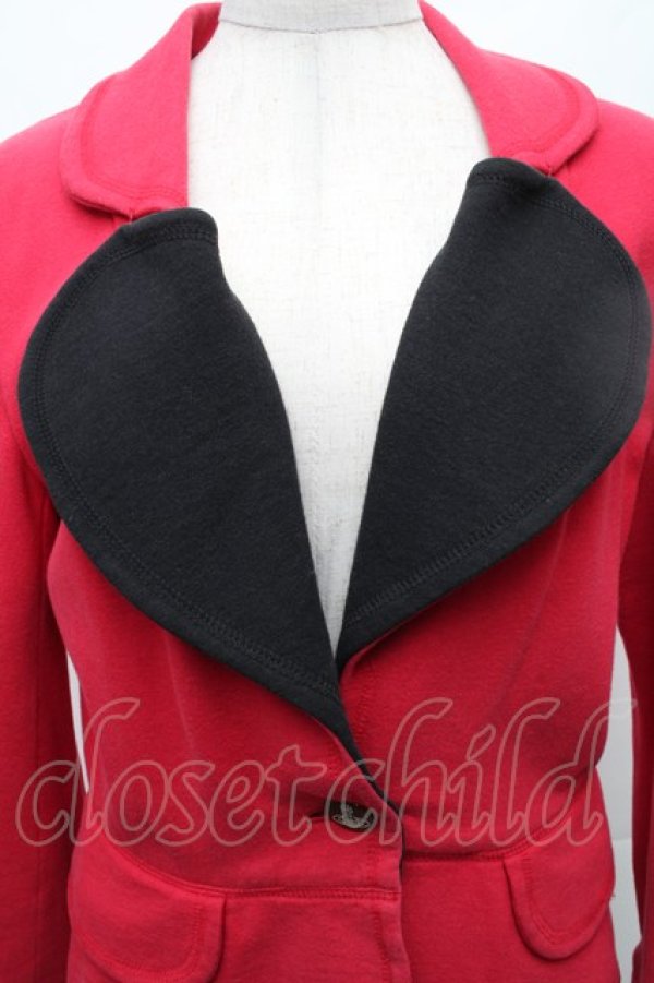 画像3: ヴィヴィアンウエストウッド 中古 / スウェットラブジャケット 2 赤ｘ黒  S-26-03-08-049-jc-AS-ZS (3)