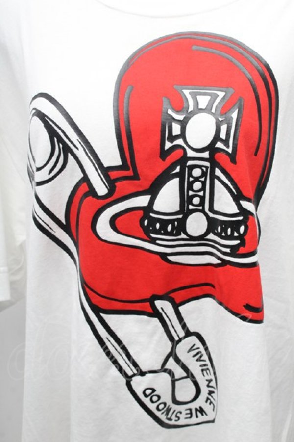 画像3: ヴィヴィアンウエストウッド MAN 中古 / SAFETY PIN HEART リラックスTシャツ 48 白  S-26-03-08-006-ts-AS-ZS (3)