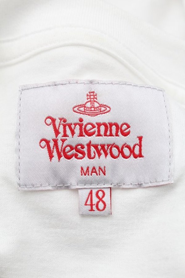 画像4: ヴィヴィアンウエストウッド MAN 中古 / SAFETY PIN HEART リラックスTシャツ 48 白  S-26-03-08-006-ts-AS-ZS (4)